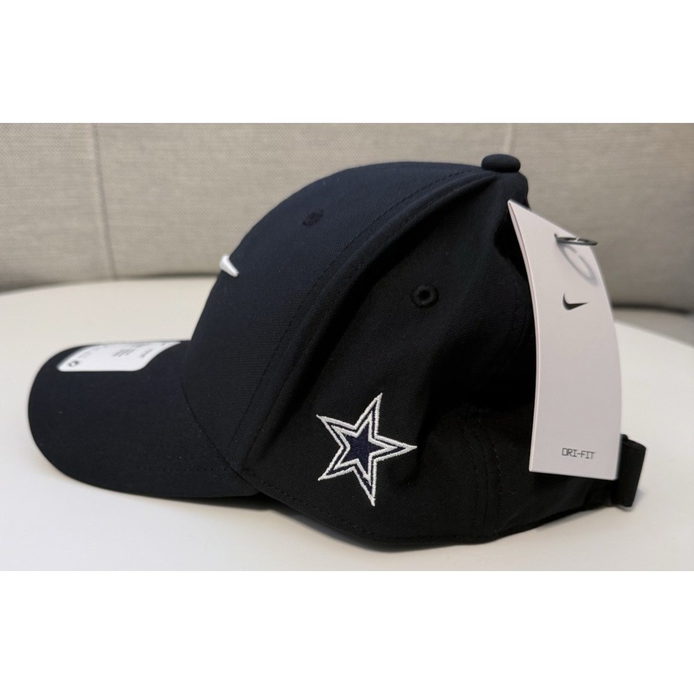 New Dallas Cowboys Cap Black/White Nike LEGACY91 Dri-Fit Strapback - Picture 6 of 10